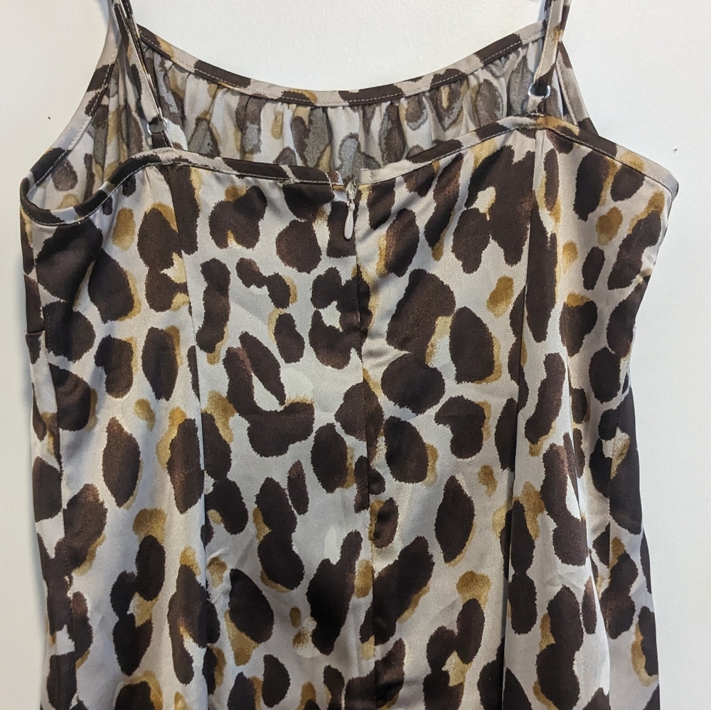 Silky Maxi Leopard Slip Dress - Picture 4 of 9